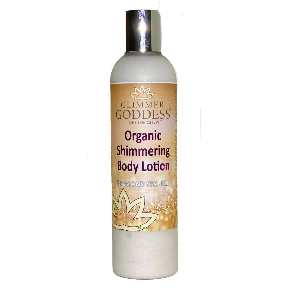 Body/ Glimmer Goddess Organic Shimmer Body Lotion - Sparkle For All Skin Types