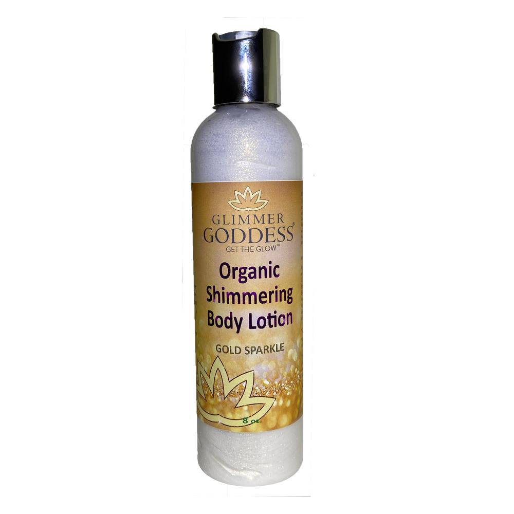 Body/ Glimmer Goddess Organic Shimmer Body Lotion - Sparkle For All Skin Types