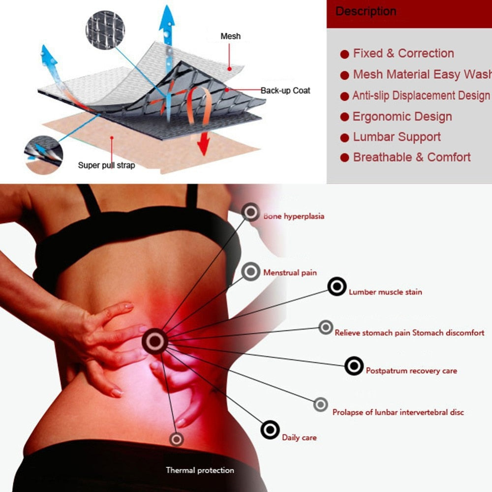 Body/ Magnetic Therapy Back Waist Support Belt