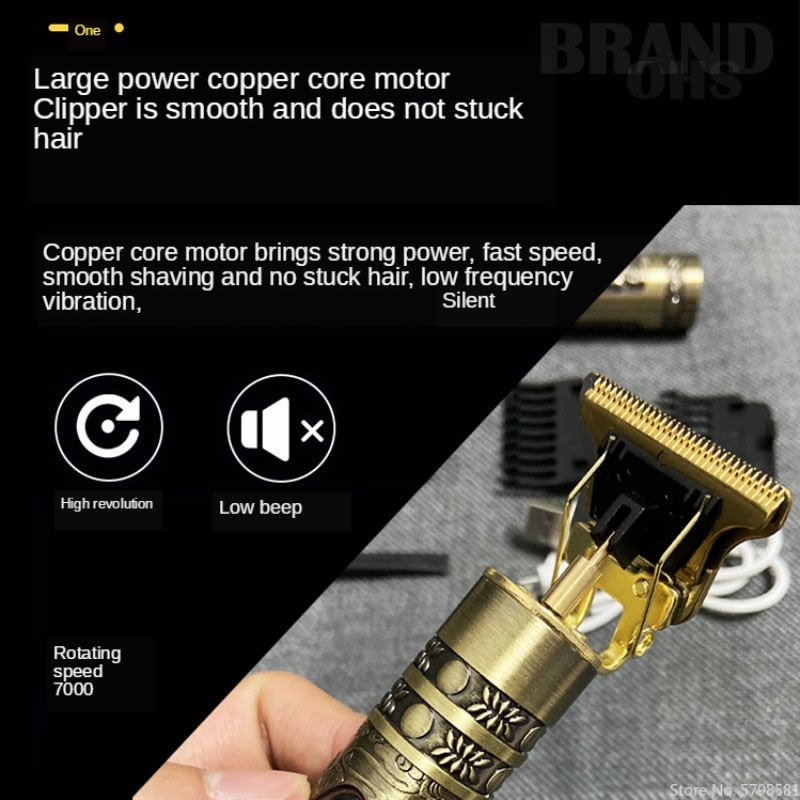 Men's Beard Hair Clipper Designer Random Electric Professional